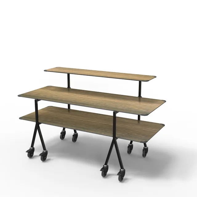 rosseto-modulite-mt-3001wbw-buffettisch-3-ebenen-walnuss image 1