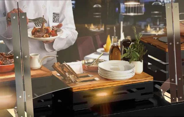 rosseto-shield-serve-spuckschutz-transparent-buffet image 1