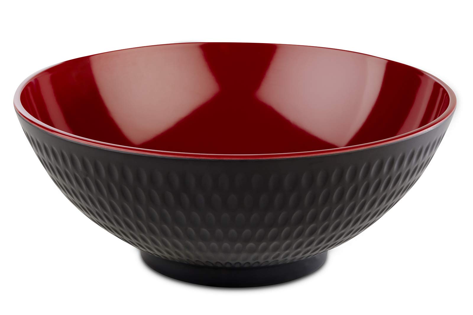 aps-asia-plus-schale-24cm-2-2l-schwarz-rot-melamin image 1