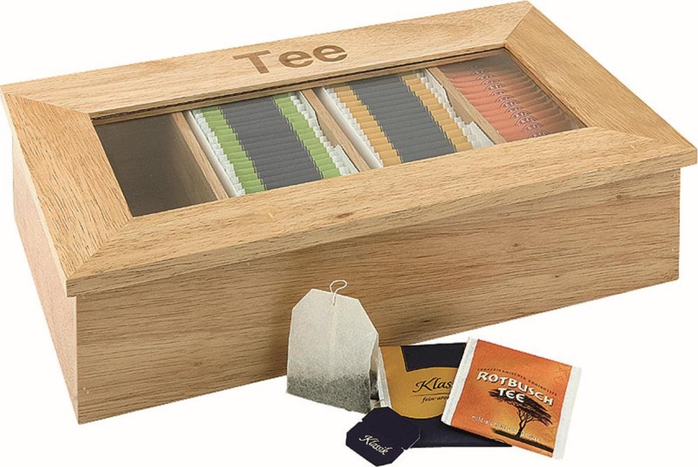 aps-superbox-11575-teebox-holz-4-kammern-mit-sichtfenster image 1