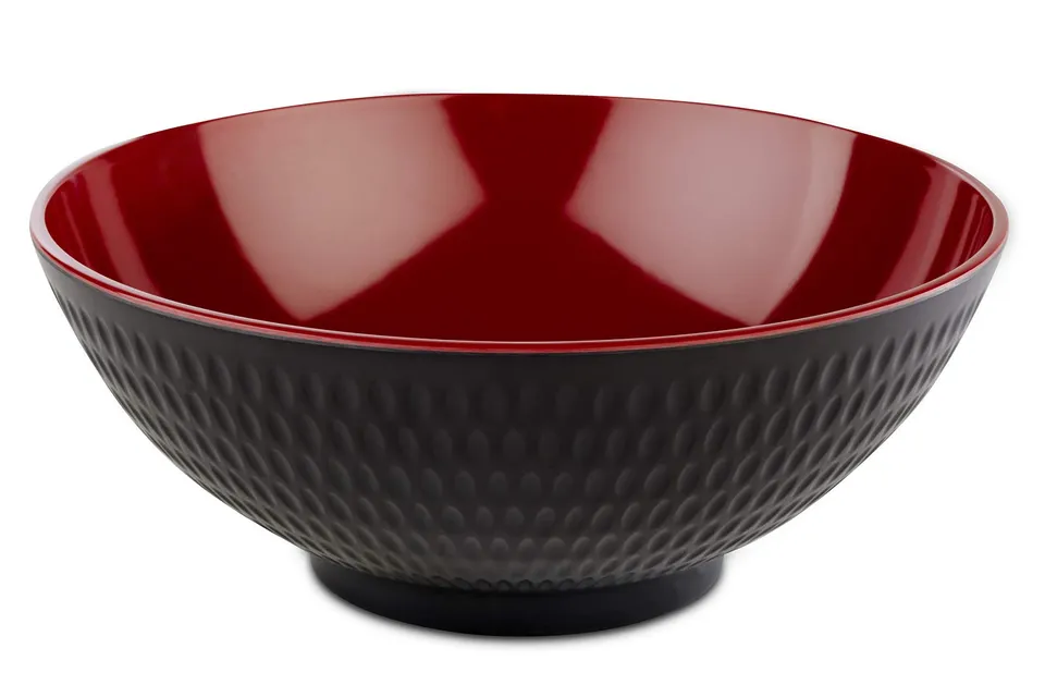 aps-asia-plus-schale-24cm-2-2l-schwarz-rot-melamin image 1