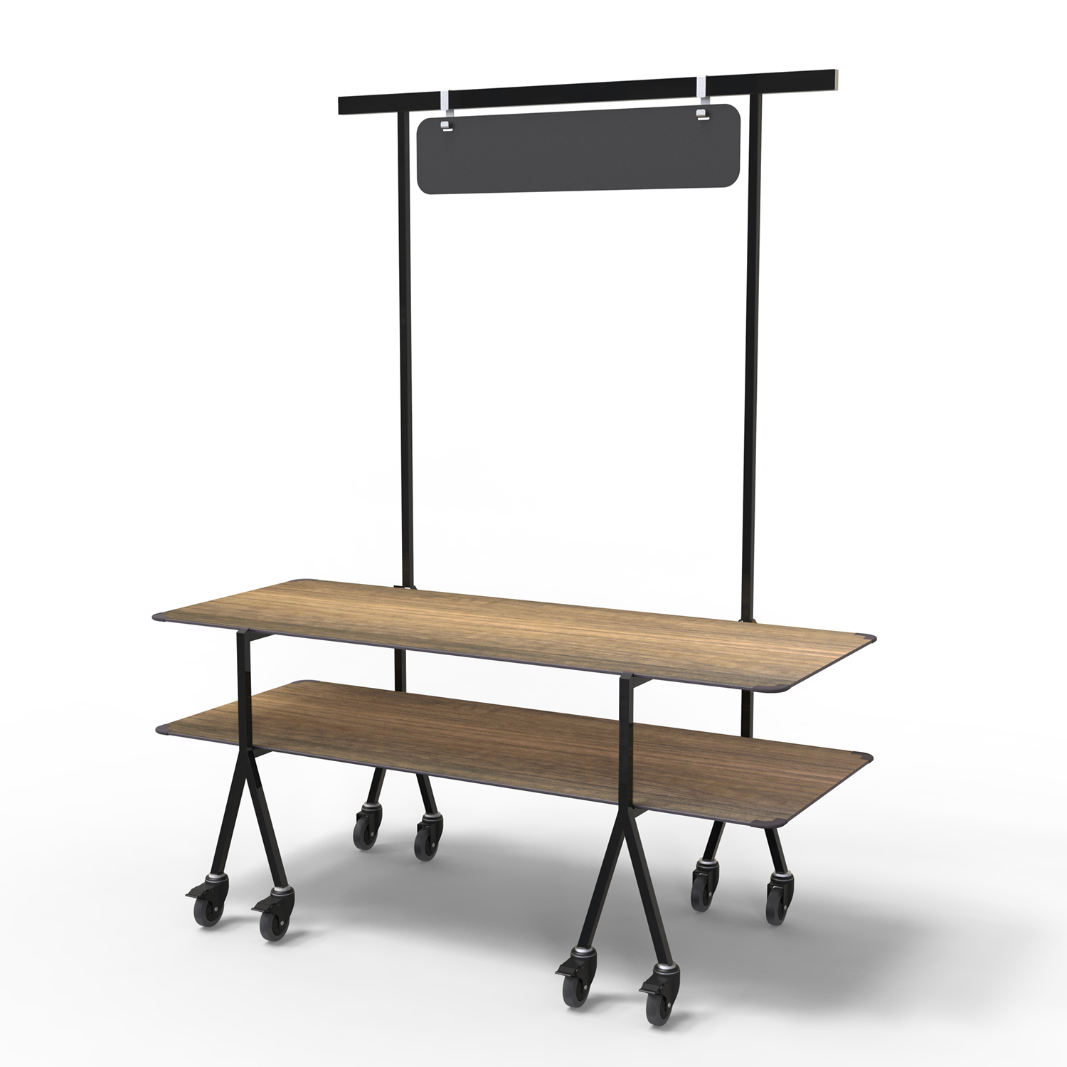 rosseto-modulite-mt-2001wbw-buffettisch-walnut-2-ebenen-rollen image 1