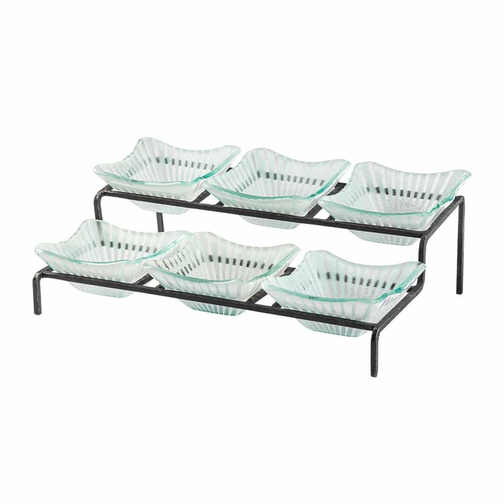 rosseto-kalderon-servierst-nder-2-ebenen-stelo-white-6-schalen image 1