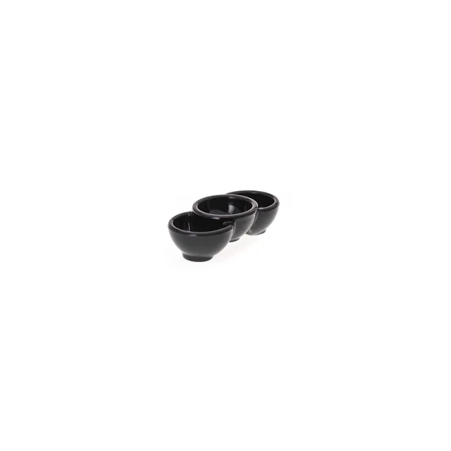 primeware-quality-melamine-triple-bowl-schale-9cm-schwarz image 1