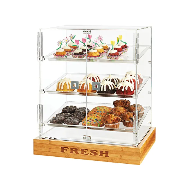 rosseto-kuchenvitrine-acryl-bambus-2-t-rig-bd125-fresh image 1