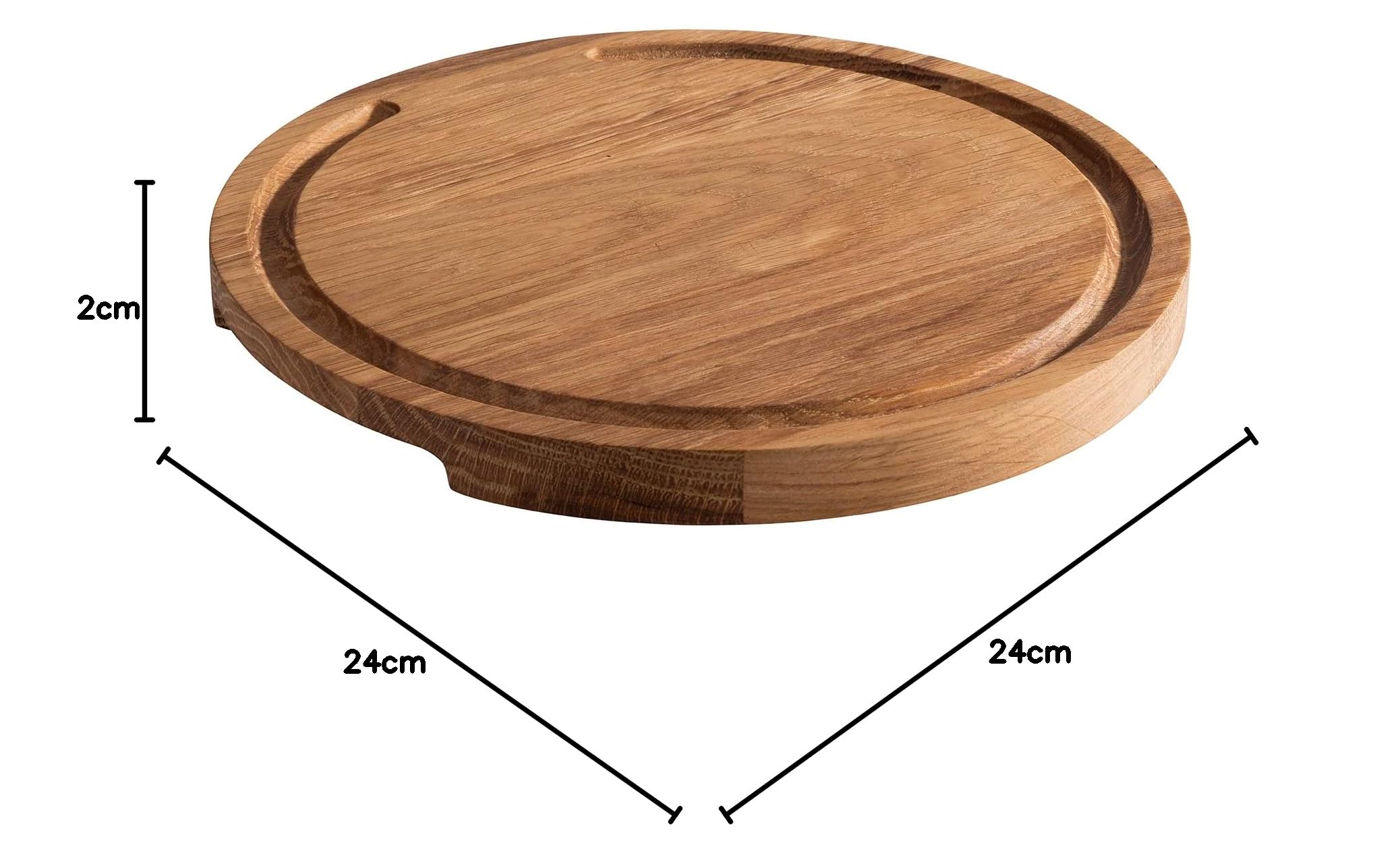 aps-table-755-pizzabrett-eiche-24-cm-mit-saftrinne image 5
