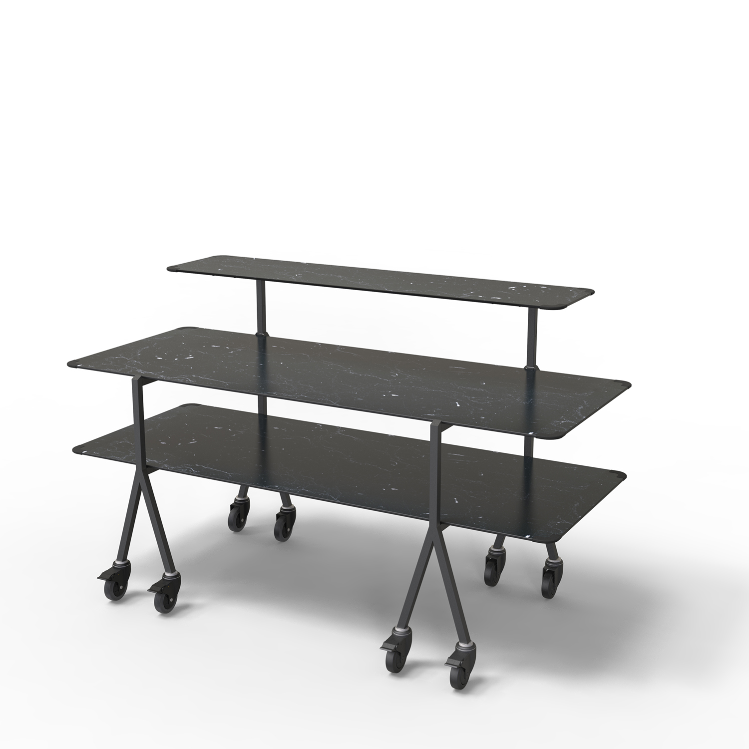 rosseto-modulite-mt-3004bmbw-buffettisch-black-marble-3-ebenen image 1