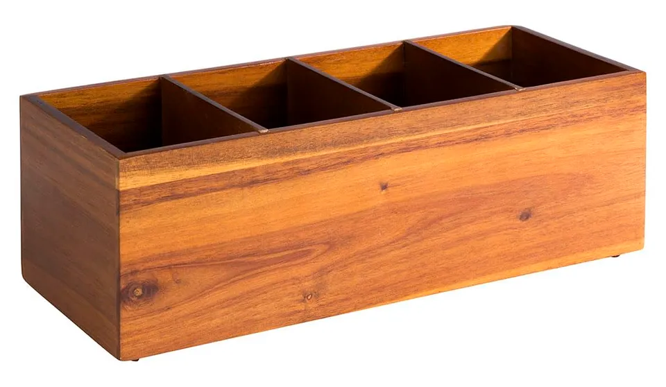 aps-woody-11649-holzbox-36x14-cm-akazie-4-f-cher image 1