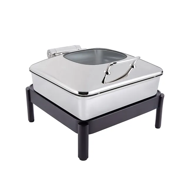rosseto-vista-gw32eslk-chbk-chafing-dish-eckig-chrom-6-34-qt image 1