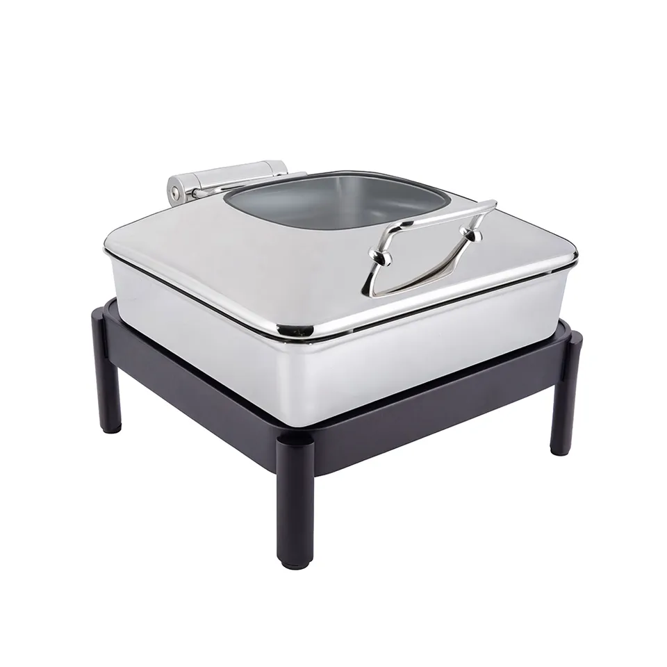 rosseto-vista-gw32eslk-chbk-chafing-dish-eckig-chrom-6-34-qt image 1