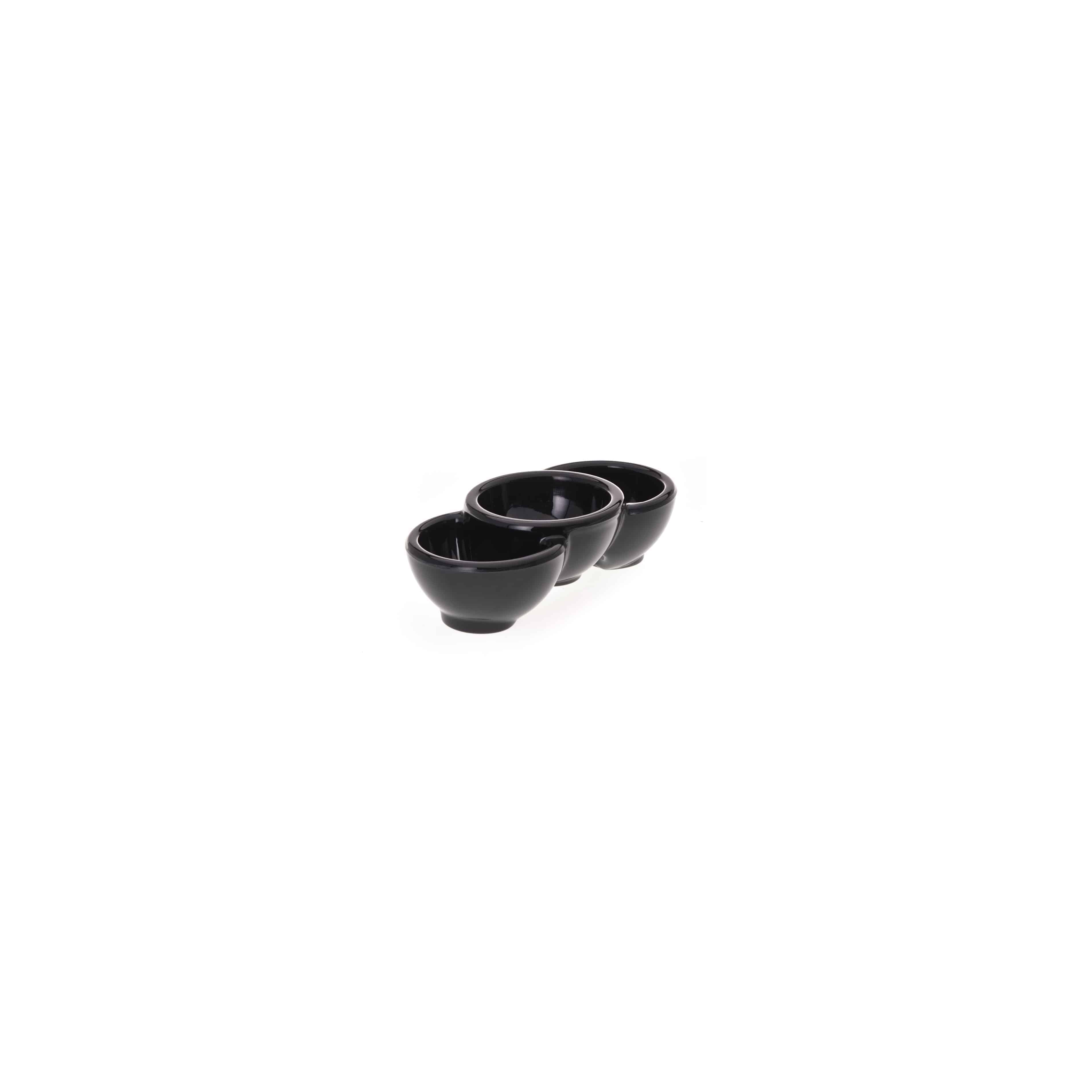 primeware-quality-melamine-triple-bowl-schale-9cm-schwarz image 1