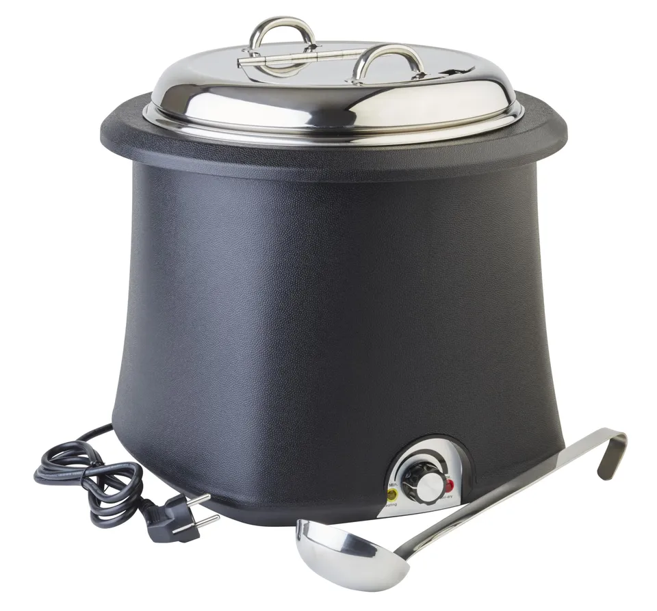 aps-chef-11901-suppentopf-elektrisch-10-liter-mit-kelle image 1