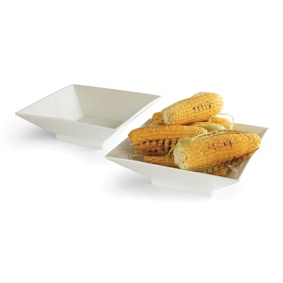 rosseto-servierschale-porzellan-eckig-27cm-2er-set-cp001-wei image 1
