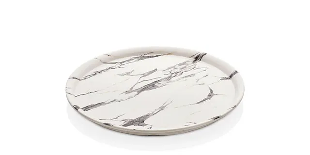 primeware-mina-servierplatte-rund-melamin-marmor-optik image 1