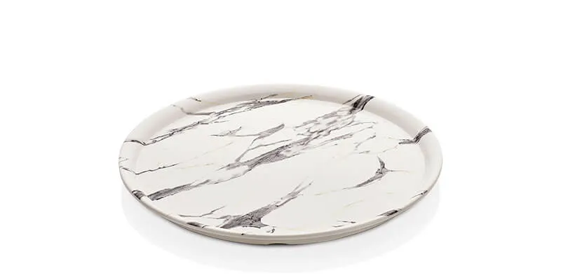 primeware-mina-servierplatte-rund-melamin-marmor-optik image 1