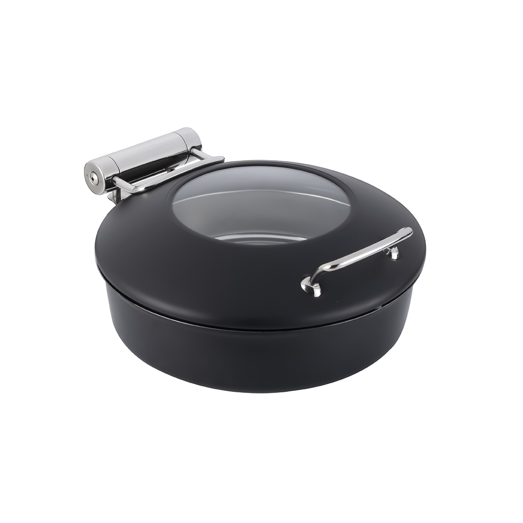 rosseto-vista-chafing-dish-schwarz-rund-4-22-qt-chafing-pot-topf image 1