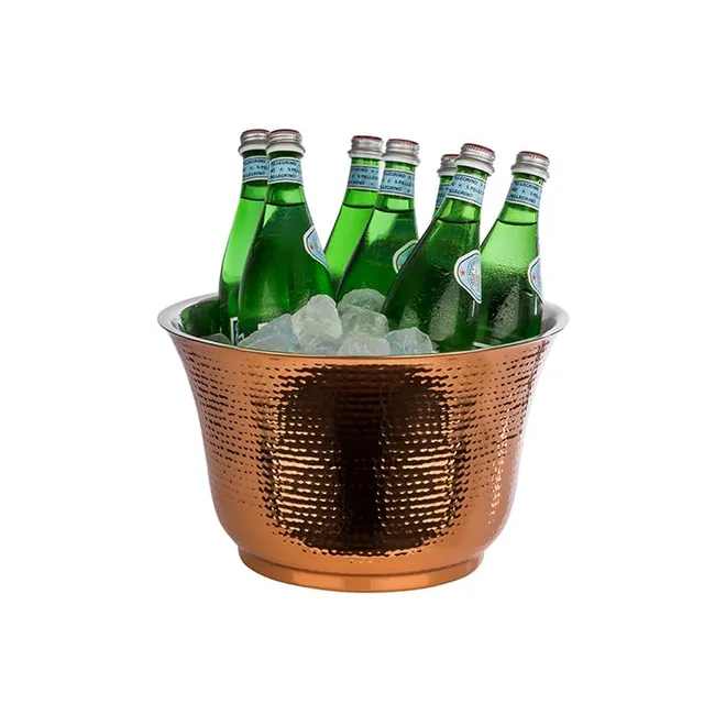 aps-bar-36121-flaschenk-hler-edelstahl-8-l-kupfer-hammerschlag image 1
