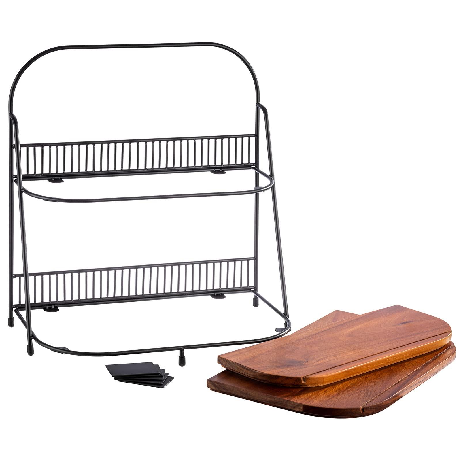 aps-frames-etagere-30339-2-stufig-akazienholz-schwarz image 3