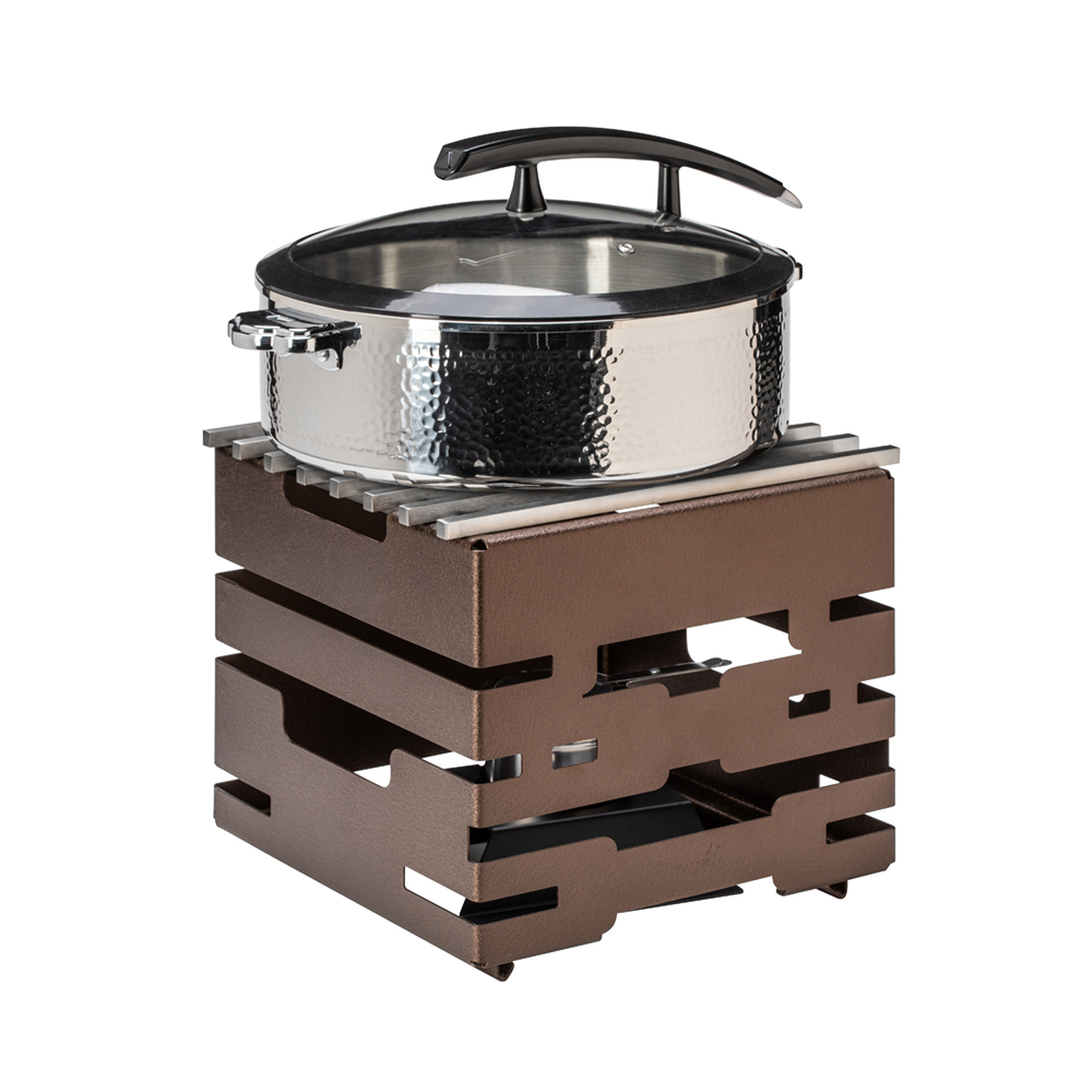 rosseto-multi-chef-sk092-chafing-dish-10-zoll-bronze-mit-grill image 3