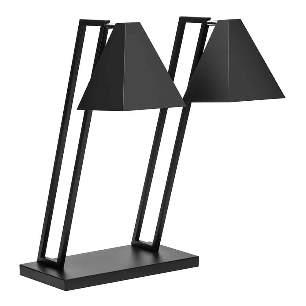 rosseto-hl015-w-rmelampe-doppelt-pyramide-schwarz-matt image 1