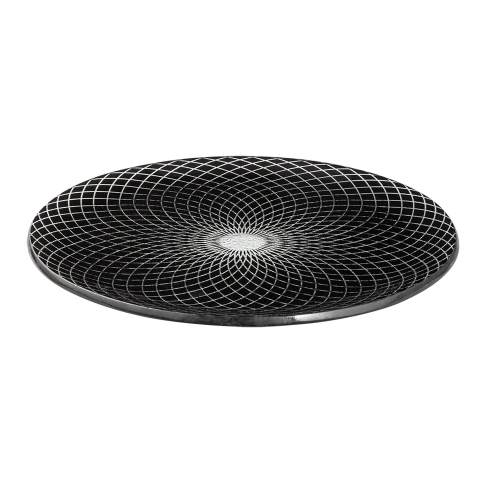 rosseto-ven-spiro-servierplatte-glas-schwarz-33cm-2er-gls037b image 1