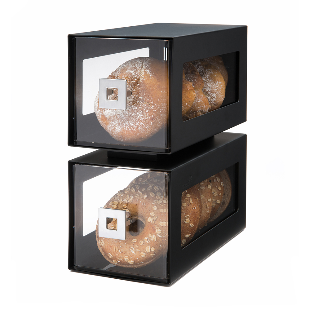 rosseto-bd101-kuchenvitrine-2-st-ckig-schwarz-acryl image 1