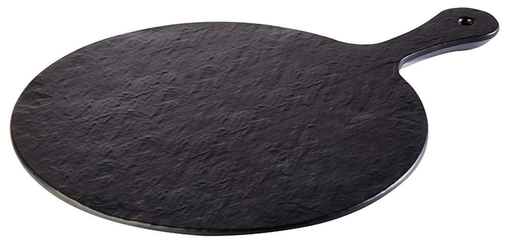 aps-stone-art-84257-tablett-melamin-schwarz-30-cm-rund image 1