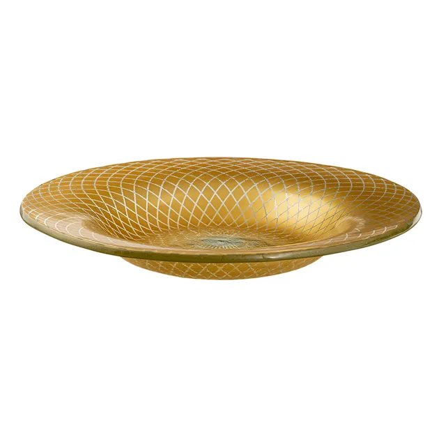 rosseto-kalderon-spiro-gls039g-glasschale-rund-gold-15-4-zoll image 1