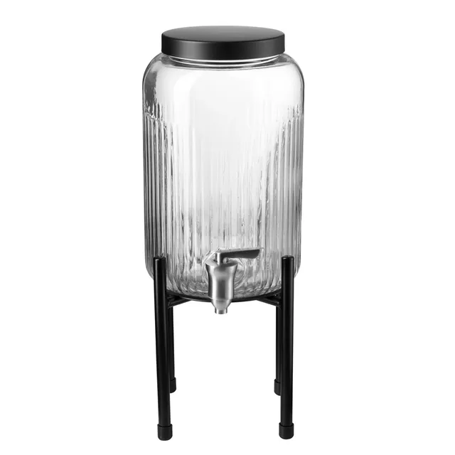 aps-valo-getr-nkespender-7-0-liter-glas-edelstahl-schwarz image 1