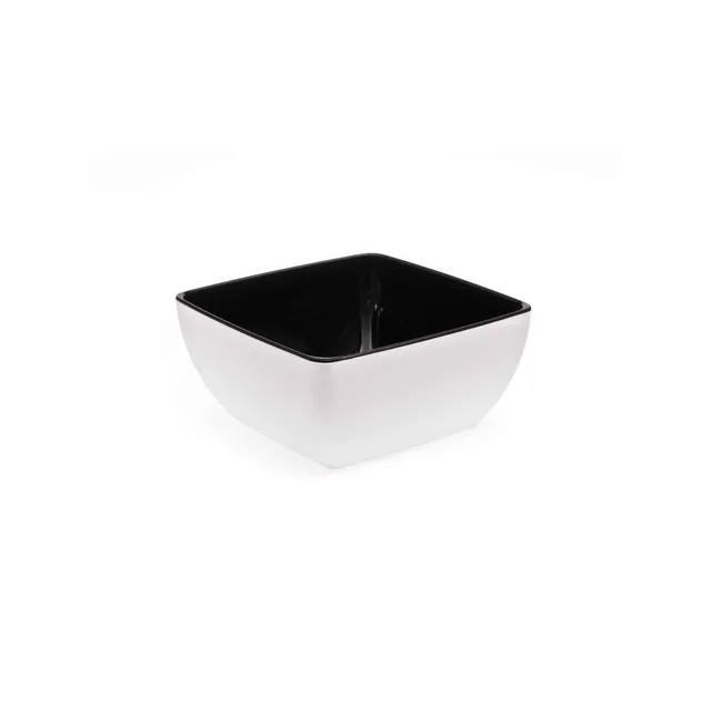 primeware-quality-melamine-schale-eckig-13cm-duo-tone-wei-schwarz image 1