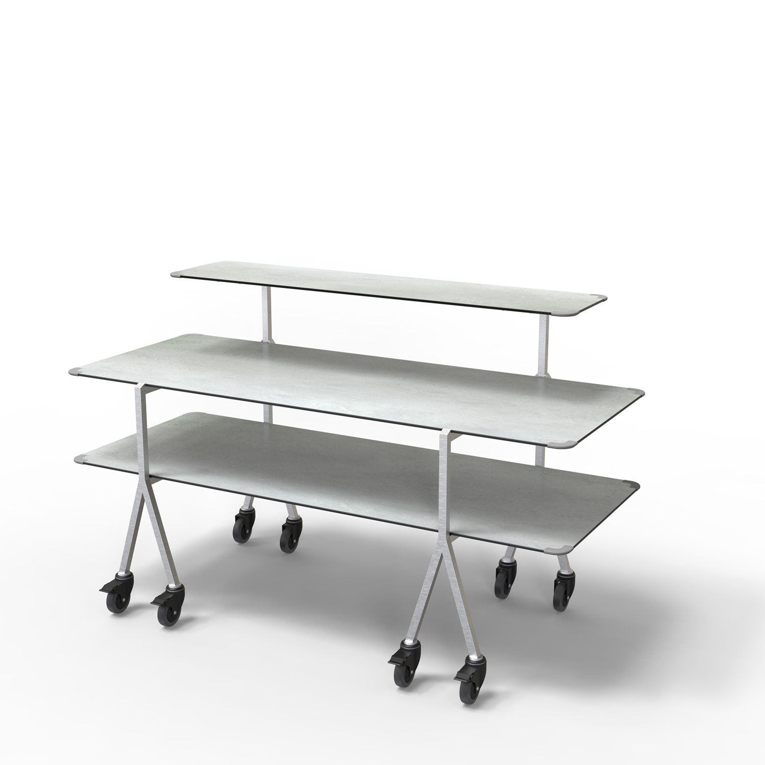rosseto-modulite-mt-3003cgsw-banketttisch-3-ebenen-grau image 1