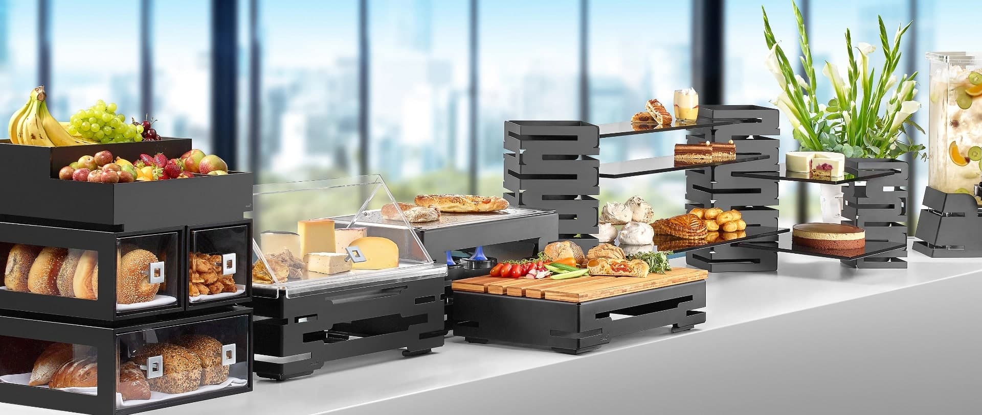 rosseto-sm303-buffetst-nder-multi-level-76cm-mattschwarz image 4