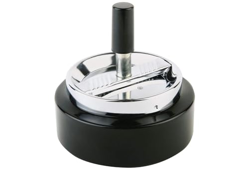 aps-bar-klassiker-drehaschenbecher-schwarz-metall-10-5-cm image 4