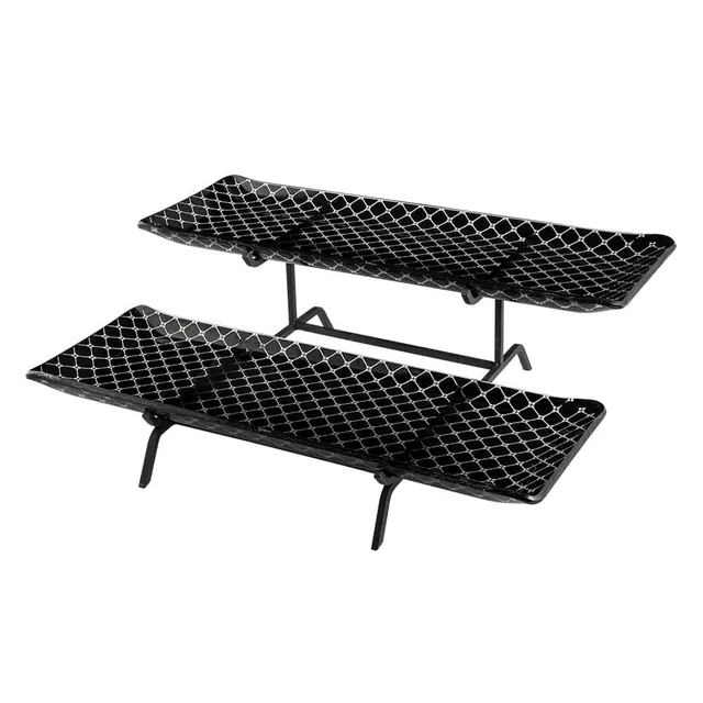 rosseto-ven-glass-kalderon-gst02bfp-etagere-2-tabletts-schwarz image 1