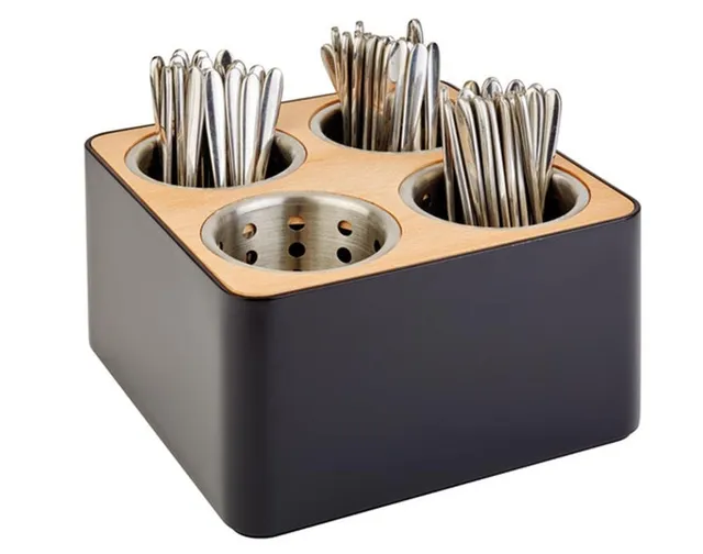 aps-table-besteckbeh-lter-27x27-cm-4-k-cher-edelstahl-holz image 1