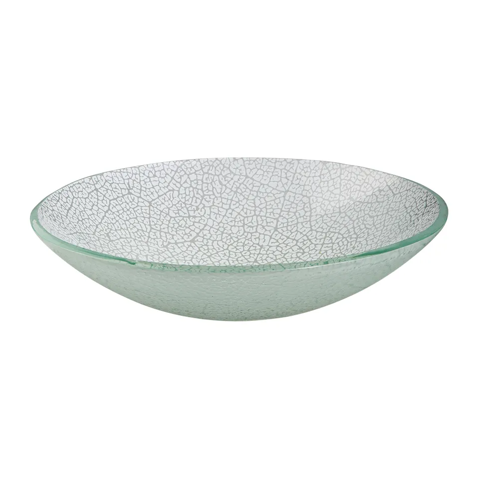 rosseto-ven-glass-kalderon-foglia-white-glasschale-rund-35cm-gls046w image 1