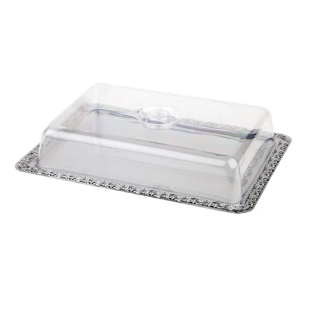 aps-dome-tablett-mit-haube-42x31x8-cm-edelstahl image 1