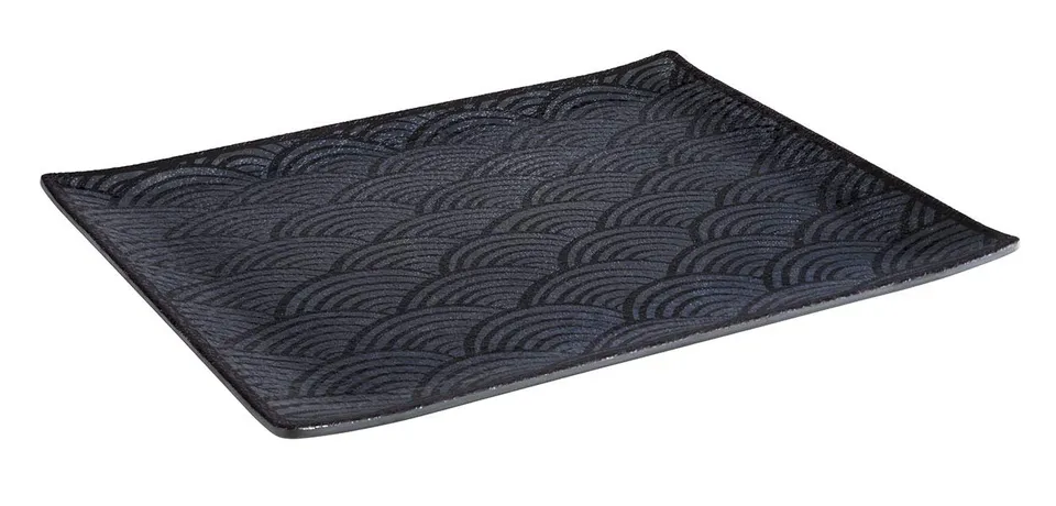 aps-dark-wave-84901-tablett-gn-1-2-schwarz-melamin image 1
